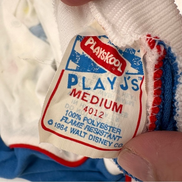 Vintage 1984 80s Baby Mickey Disney One Piece Pajamas Sleeper Medium 6-9 months - Picture 3 of 5